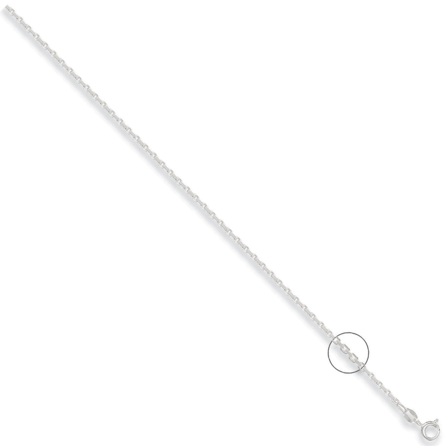 Silver 2.2mm Diamond Cut Belcher Chain - Fine Necklace - Certified Authentic - Swiss Made – Luxury Jewellery by Imperi